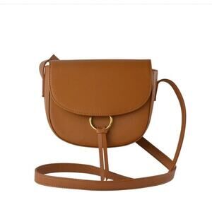 JJ Winters Brown Crossbody Saddle Bag